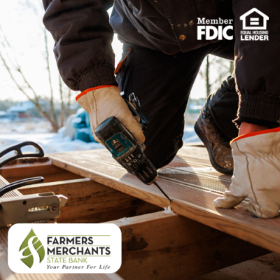 Man drilling outside on deck