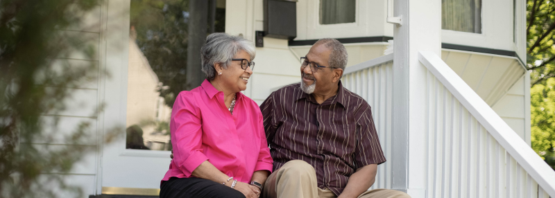 Homeowners thoughtfully planning their next chapter in a smaller home