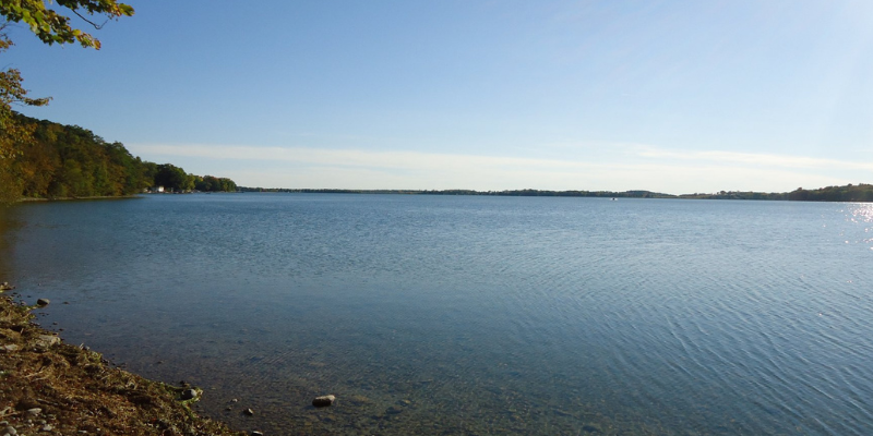 View over Rock Lake in Lake Mills, Wisconsin